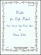 Waltz for Left Hand piano sheet music cover